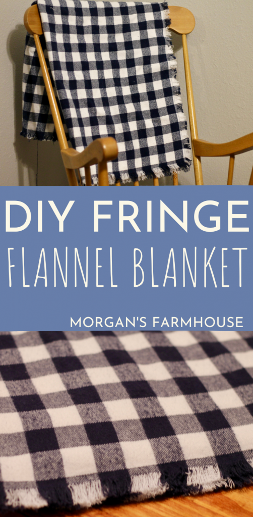 DIY Fringe Flannel Blanket
