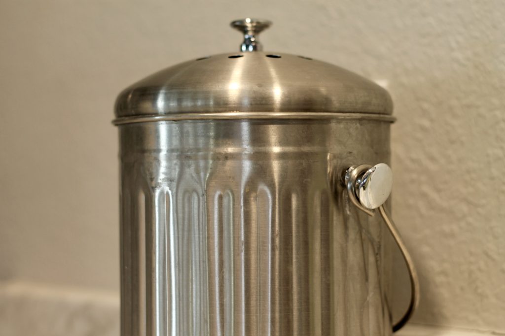 Compost kitchen pail stainless steel