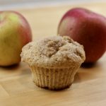 Sourdough Discard Apple Cinnamon Muffin and 2 apples
