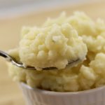 Easy Homemade Mashed Potatoes on a spoon