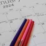 Family Calendar with 4 pens