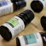 Using Essential Oils Safely: Bottles of oils on the counter